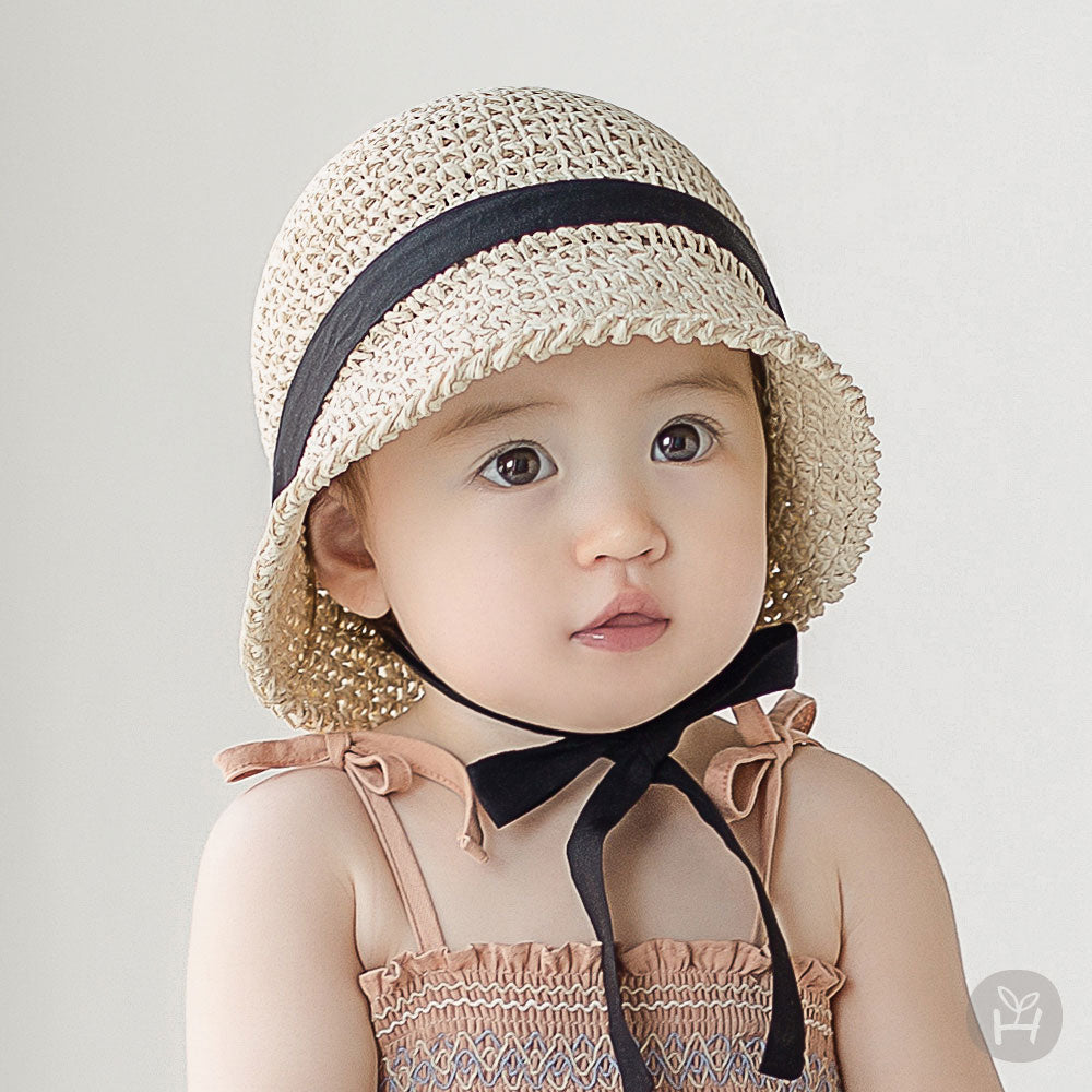 Torry Baby Straw Bucket Hat - KKAMI