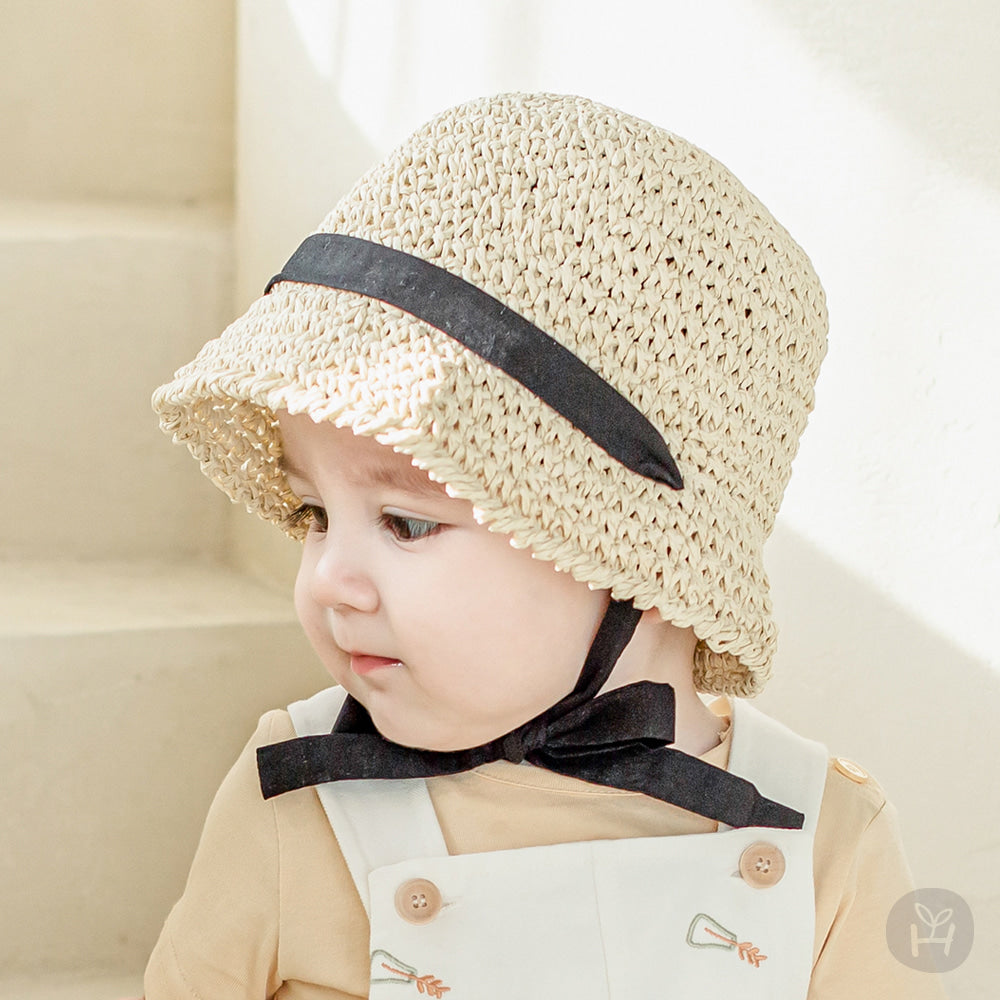 Torry Baby Straw Bucket Hat - KKAMI